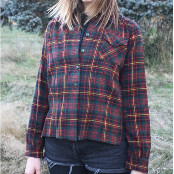 Vintage Wool Button up Shirt - Picture 1 of 11